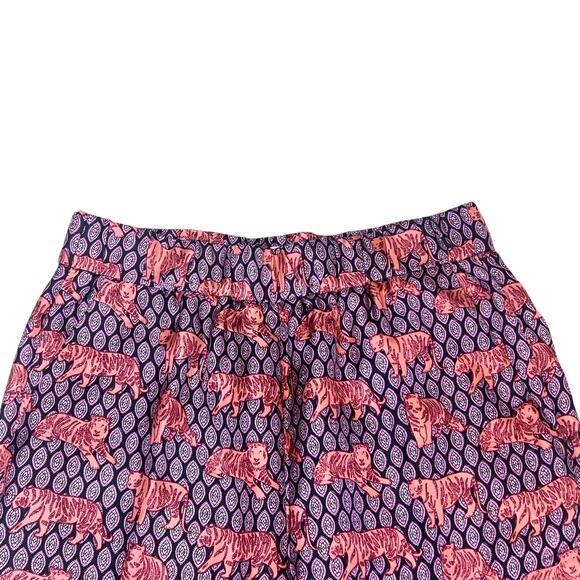 J.Crew Collection Silk Pull-On Easy Pants in Roaming Tigers Size 6 - Picture 3 of 10